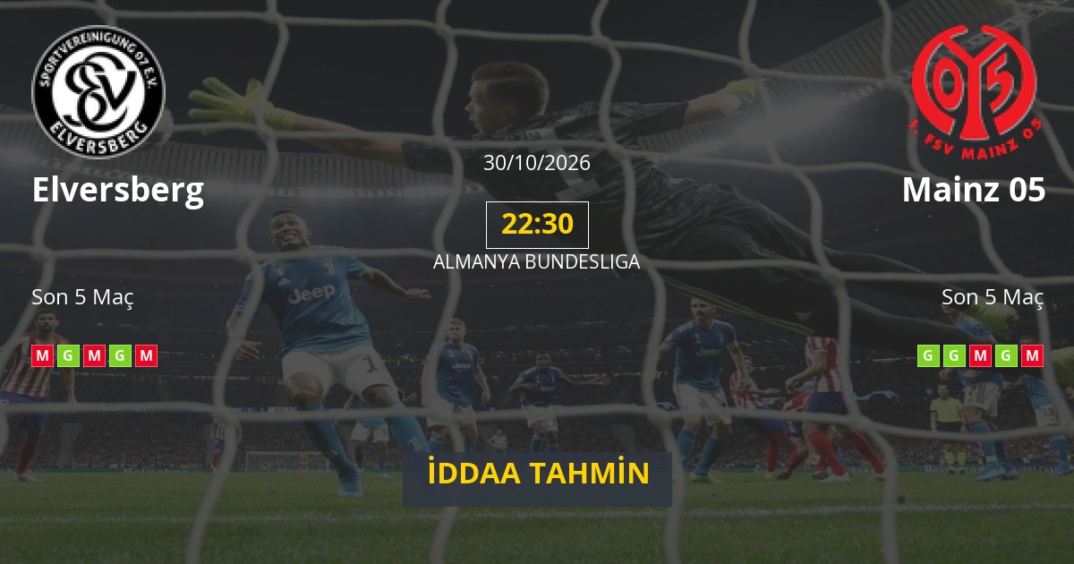 Elversberg Mainz 05 İddaa Maç Tahmini 30 Ekim 2026
