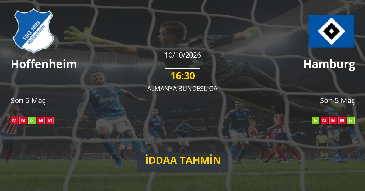 Hoffenheim Hamburg İddaa Maç Tahmini 10 Ekim 2026