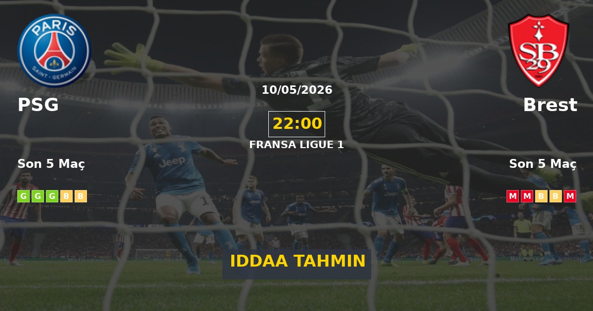 PSG Brest İddaa Maç Tahmini 10 Mayıs 2026