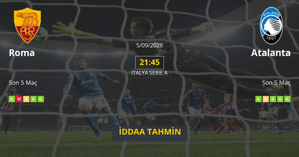 Roma Atalanta İddaa Maç Tahmini 05 Eylül 2026