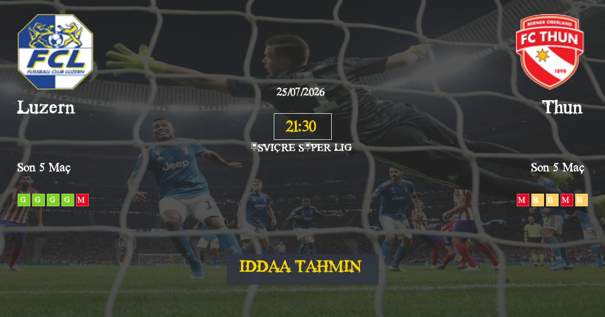 Luzern Thun İddaa Maç Tahmini 25 Temmuz 2026