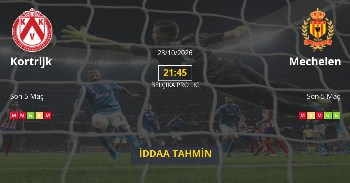 Kortrijk Mechelen İddaa Maç Tahmini 23 Ekim 2026