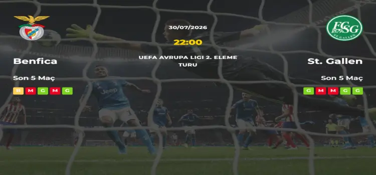 Benfica St Gallen İddaa Maç Tahmini 30 Temmuz 2026