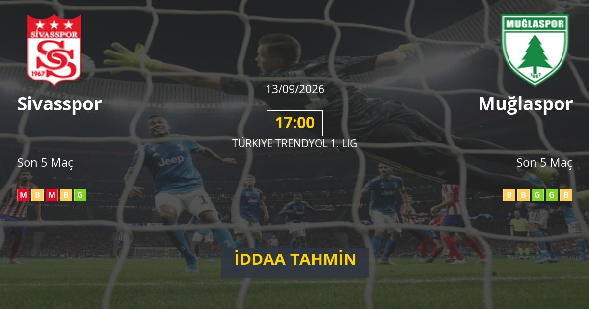 Sivasspor Muğlaspor İddaa Maç Tahmini 13 Eylül 2026
