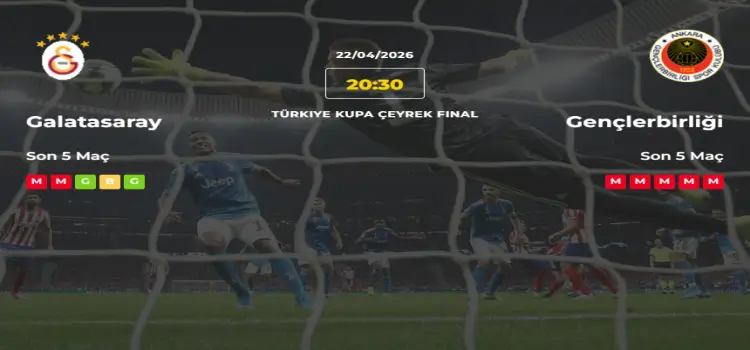 Galatasaray Gençlerbirliği İddaa Maç Tahmini 22 Nisan 2026