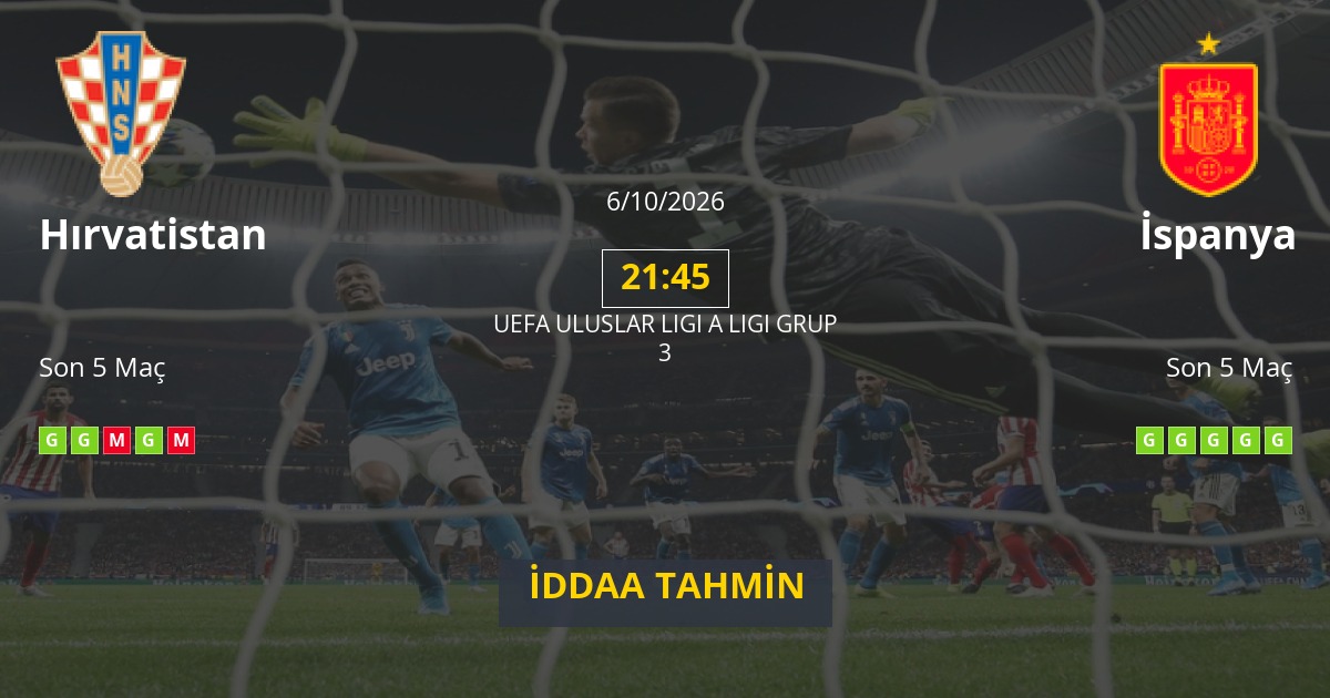 Hırvatistan İspanya İddaa Maç Tahmini 06 Ekim 2026