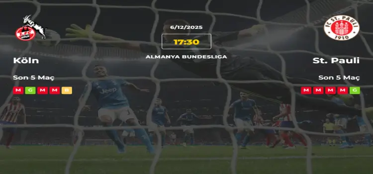 Köln St Pauli İddaa Maç Tahmini 6 Aralık 2025