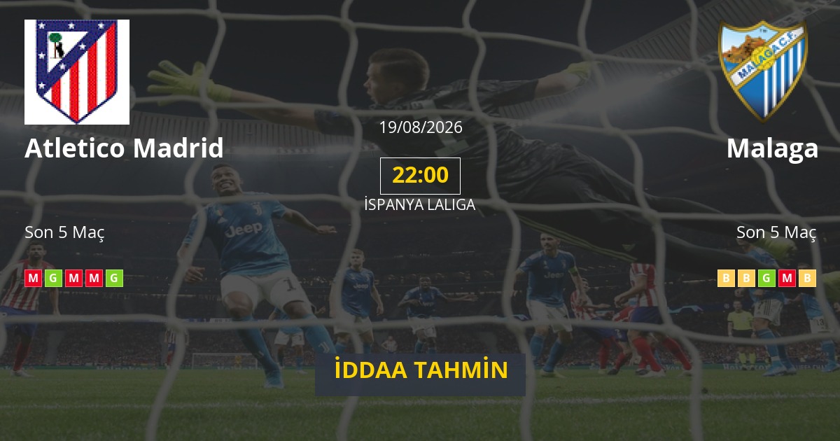 Atletico Madrid Malaga İddaa Maç Tahmini 19 Ağustos 2026