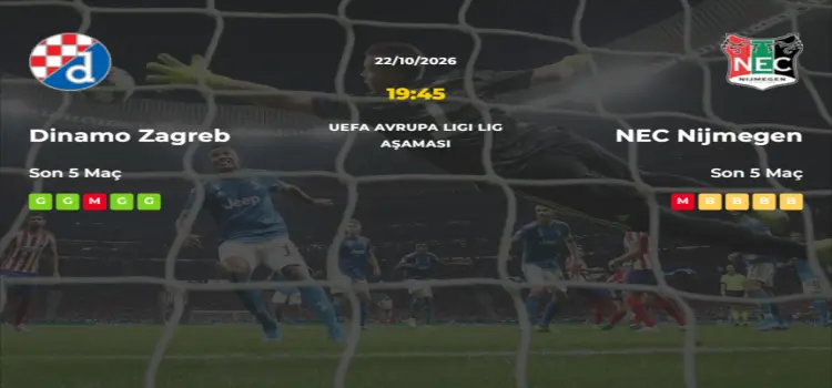 Dinamo Zagreb Nijmegen İddaa Maç Tahmini 22 Ekim 2026
