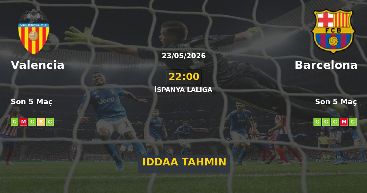 Valencia Barcelona İddaa Maç Tahmini 23 Mayıs 2026