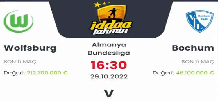 Wolfsburg Bochum İddaa Maç Tahmini 29 Ekim 2022