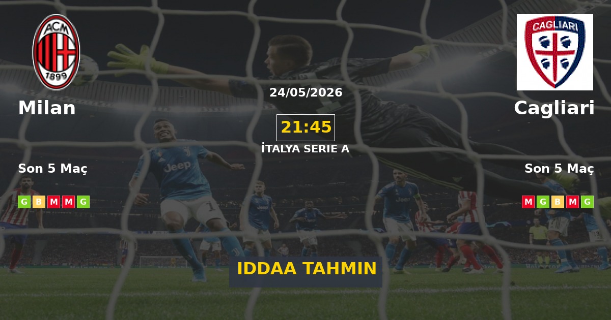 Milan Cagliari İddaa Maç Tahmini 24 Mayıs 2026
