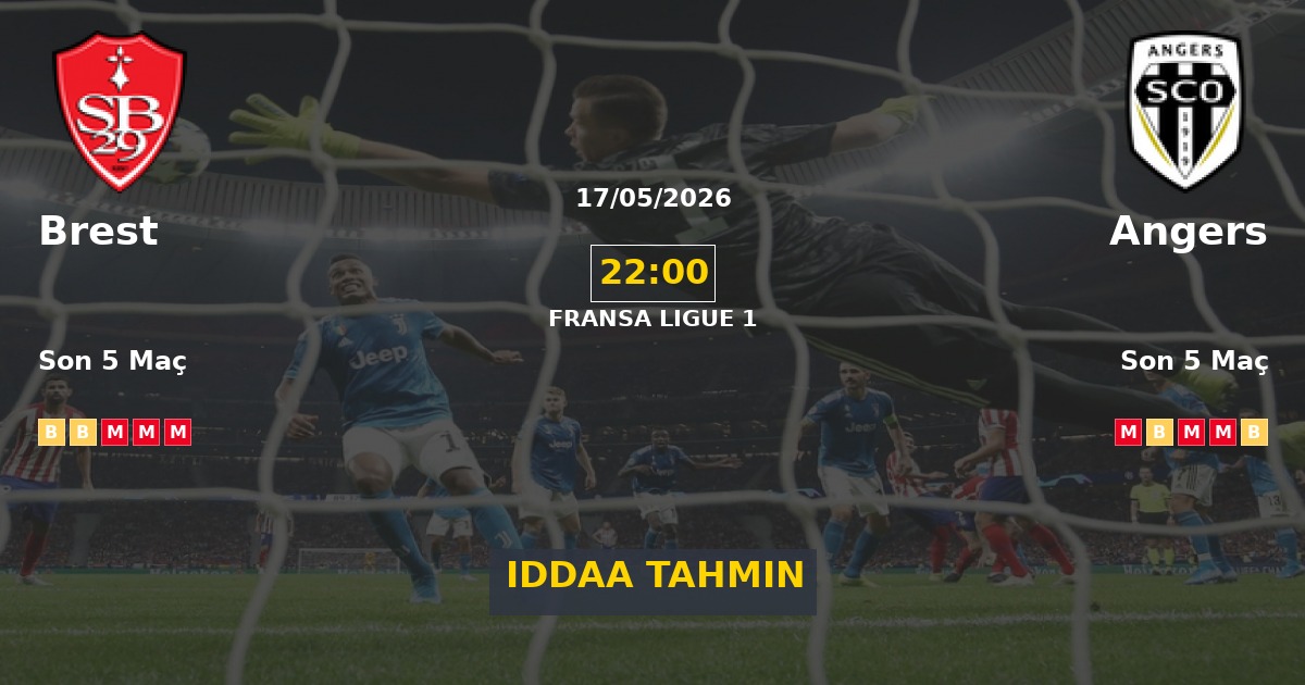 Brest Angers İddaa Maç Tahmini 17 Mayıs 2026
