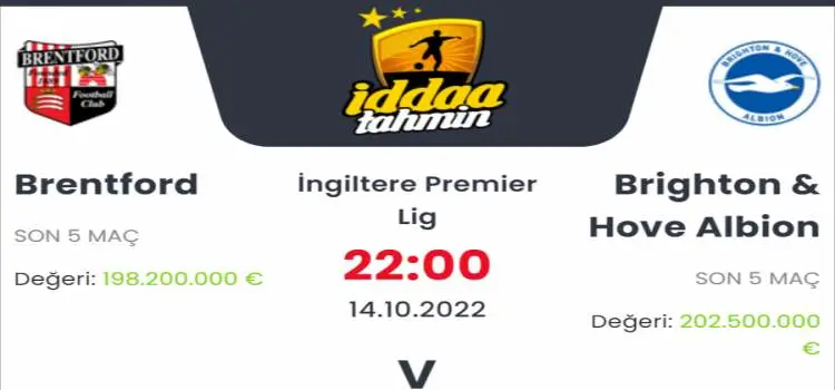 Brentford Brighton İddaa Maç Tahmini 14 Ekim 2022