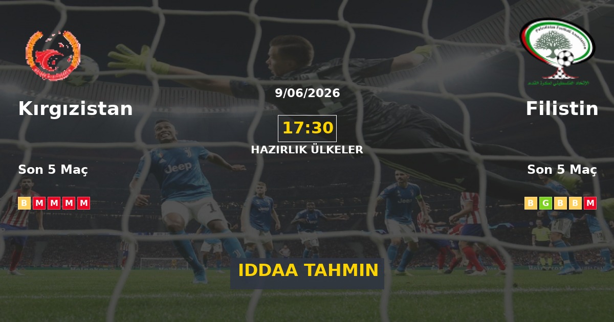 Kırgızistan Filistin İddaa Maç Tahmini 09 Haziran 2026