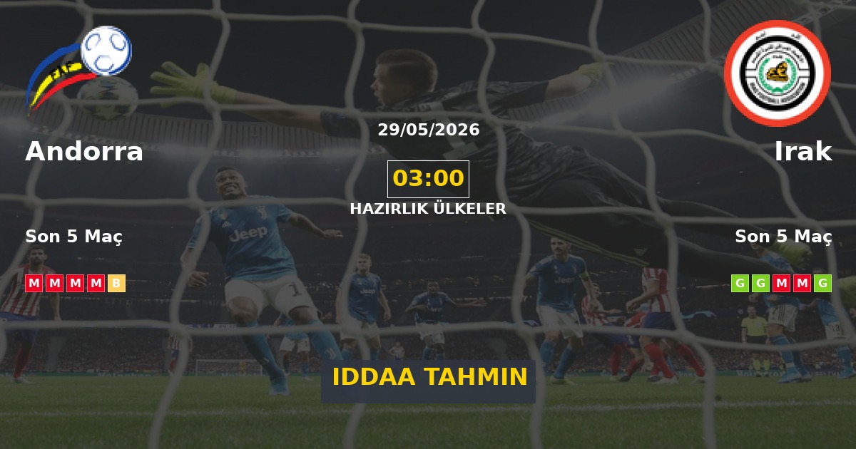 Andorra Irak İddaa Maç Tahmini 29 Mayıs 2026