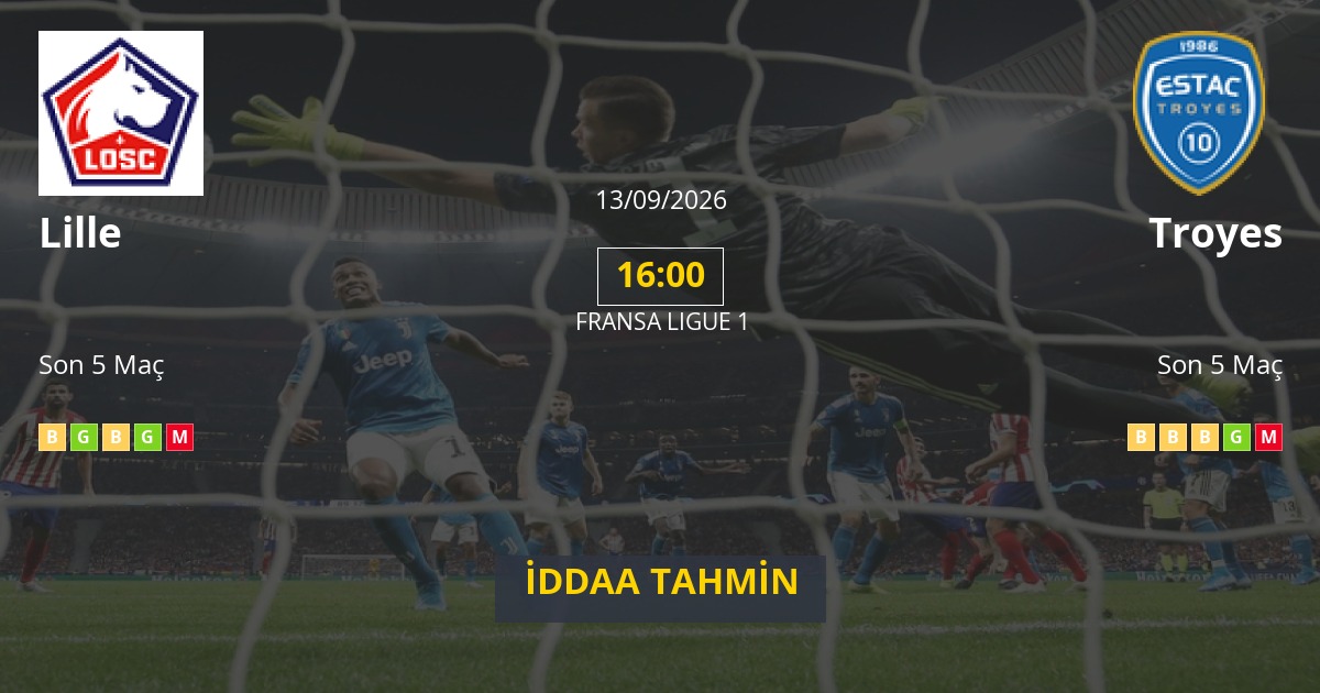 Lille Troyes İddaa Maç Tahmini 13 Eylül 2026