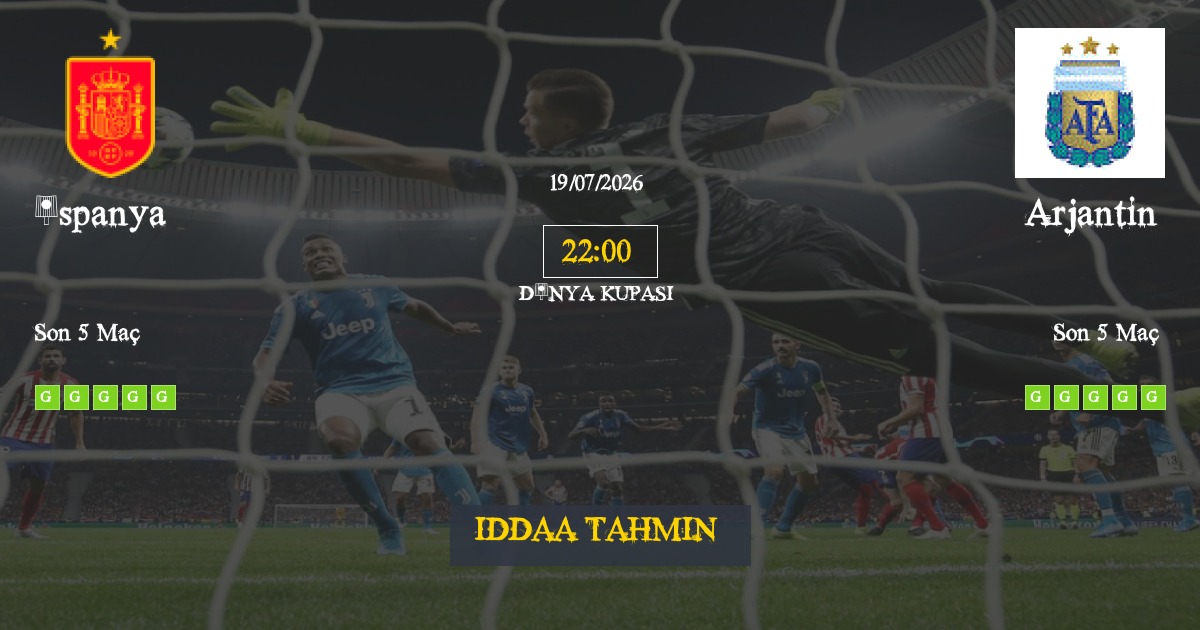 İspanya Arjantin İddaa Maç Tahmini 19 Temmuz 2026