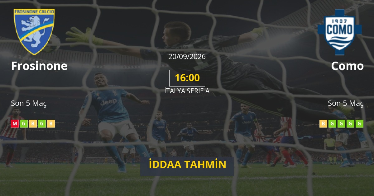 Frosinone Como İddaa Maç Tahmini 20 Eylül 2026